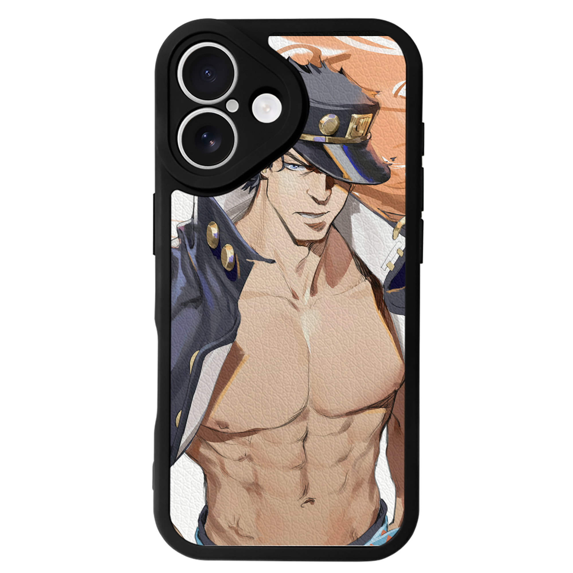 （画像用） ジョジョの奇妙な冒険 JoJo's Bizarre Adventure 【iPhone 16シリーズ対応】シリコンスマホケース（レザー調） 材質：シリコン